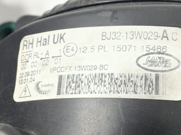 2012, Land Rover, Range Rover Evoque, L538, Right Headlamp, Non Xenon - Image 3