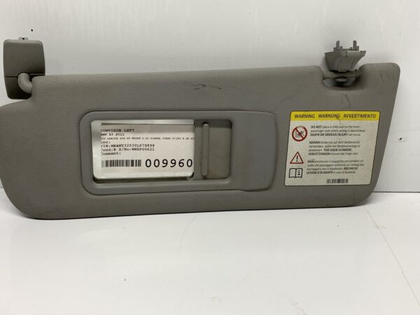 2011, BMW, X3, xDrive20d, F25, Left Sun Visor - Image 3