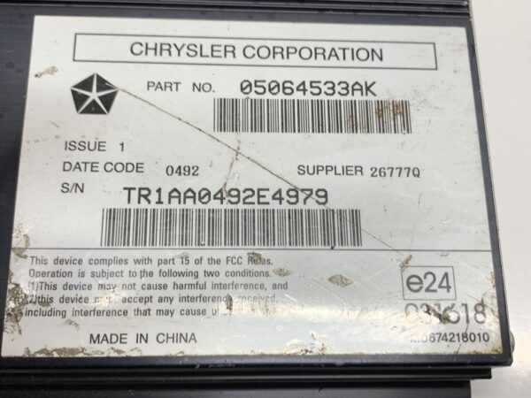 2012, Jeep, Grand Cherokee, Laredo, WK, Amplifier - Image 5