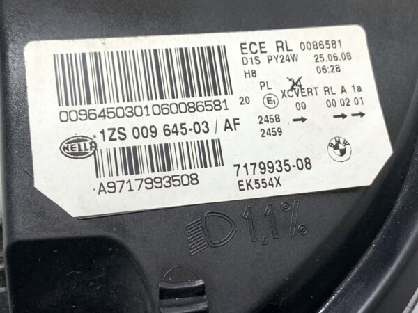 2008, BMW, X6, xDrive35d, E71, Left Headlamp - Image 5