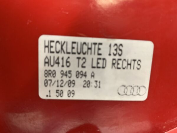 2009, Audi, Q5, Quattro, 8R, Right Taillight - Image 4