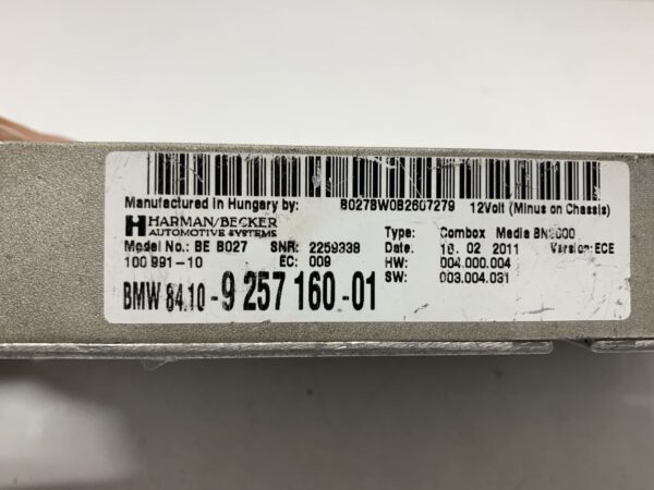 2011, BMW, X5, xDrive30d, E70, Bluetooth Computer/Module - Image 5