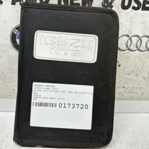 ISUZU D-MAX 2012 TF MY12 OWNERS MANUAL