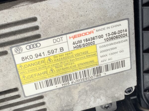 2014, Audi, SQ5, Quattro, 8R, Left Headlamp, Xenon type - Image 6