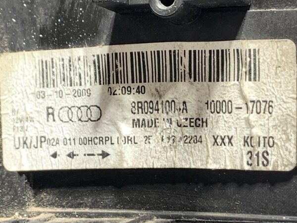 Audi, Q5, Quattro, 8R, Right Headlamp, halogen Type - Image 5