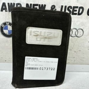 ISUZU D-MAX 2017 TF MY17 OWNERS MANUAL